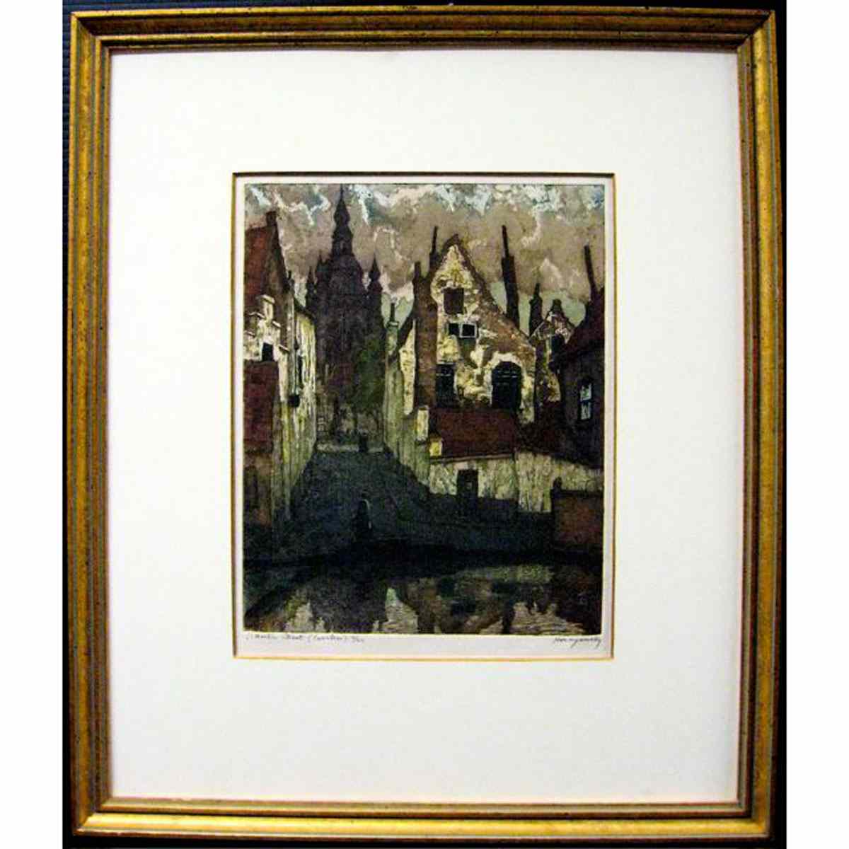 Appraisal: NICHOLAS HORNYANSKY CANADIAN - ST MARTIN STREET COURTRAI COLOUR AQUATINT