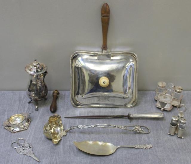 Appraisal: STERLING and SILVERPLATE Miscellaneous Grouping Includes a Watson sterling salt