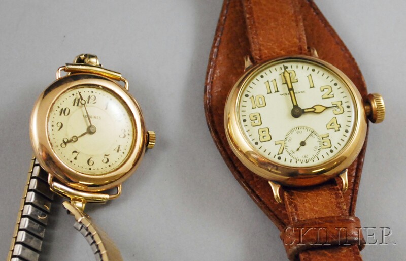 Appraisal: Two Wristwatches a kt gold Waltham and a rose gold