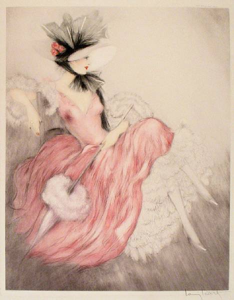 Appraisal: Louis Icart Frou Frou H C amp I Etching and