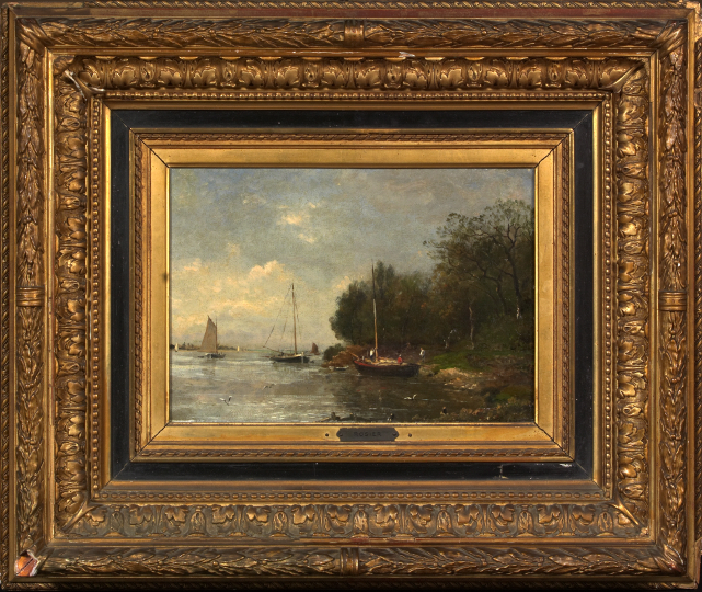 Appraisal: Attributed to Amedee Rosier French - Sailing Vessels in a