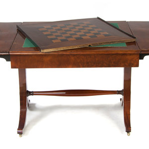 Appraisal: An Italian Mahogany Game Table th Century Height x width