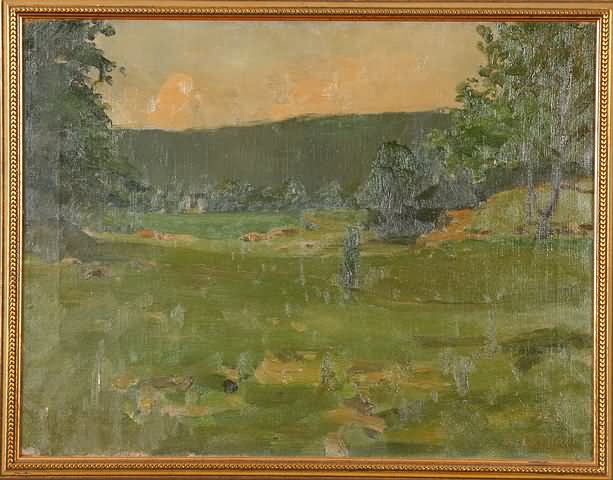 Appraisal: Late Afternoon oil on canvas x SLR W Lathrop titled