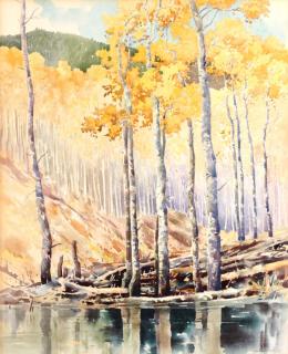 Appraisal: ARTHUR W HALL - WATERCOLOR ON PAPER EDMUND QUINCY -