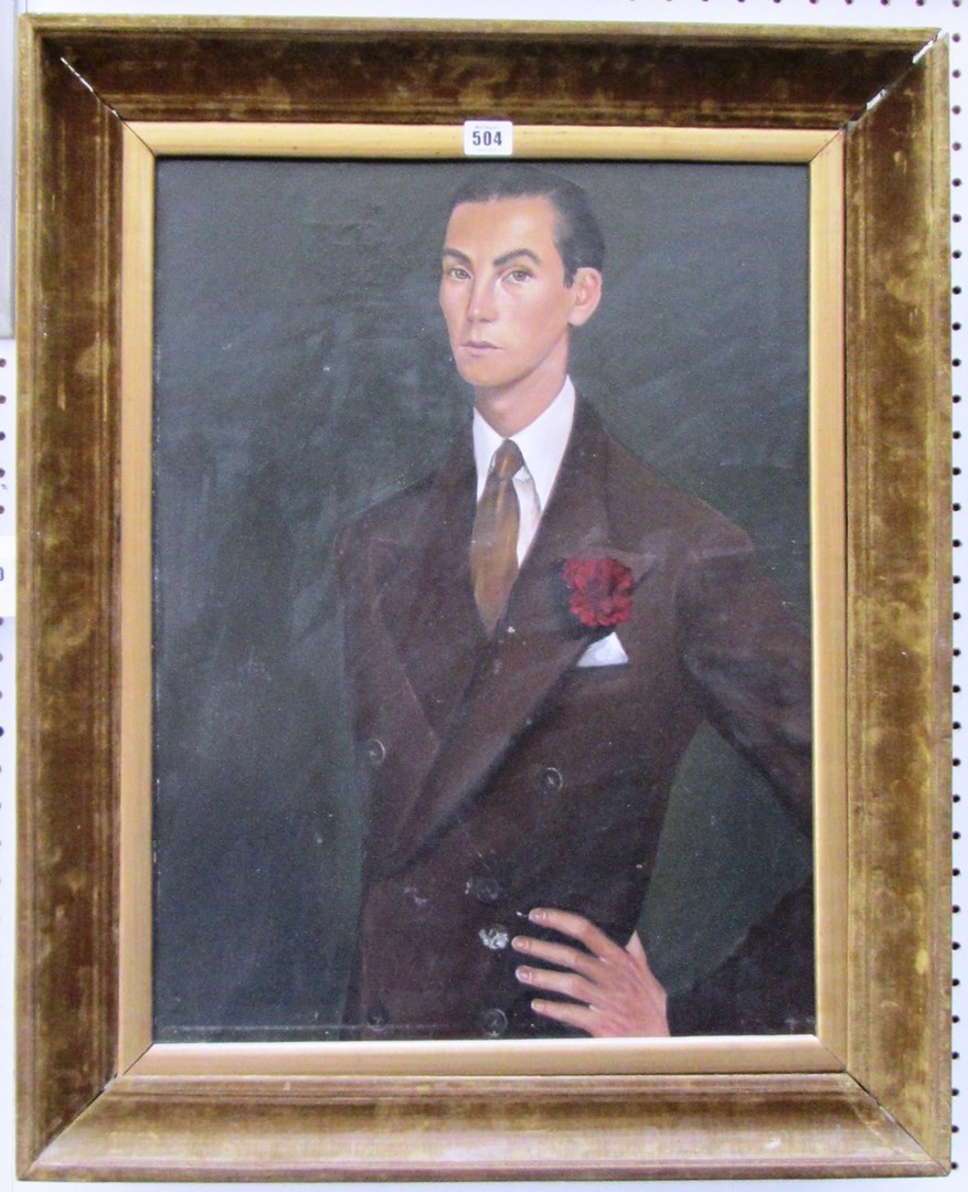 Appraisal: Bosselli Portrait of a gentleman oil on canvas signed cm