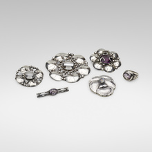 Appraisal: Mary Gage COLLECTION OF THREE BROOCHES USA c sterling silver