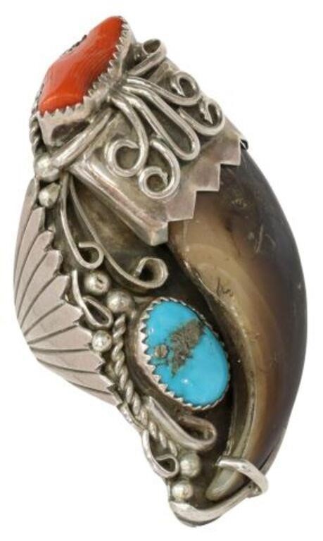 Appraisal: Gent's Native American sterling silver ring Tso Joe Tso Navajo