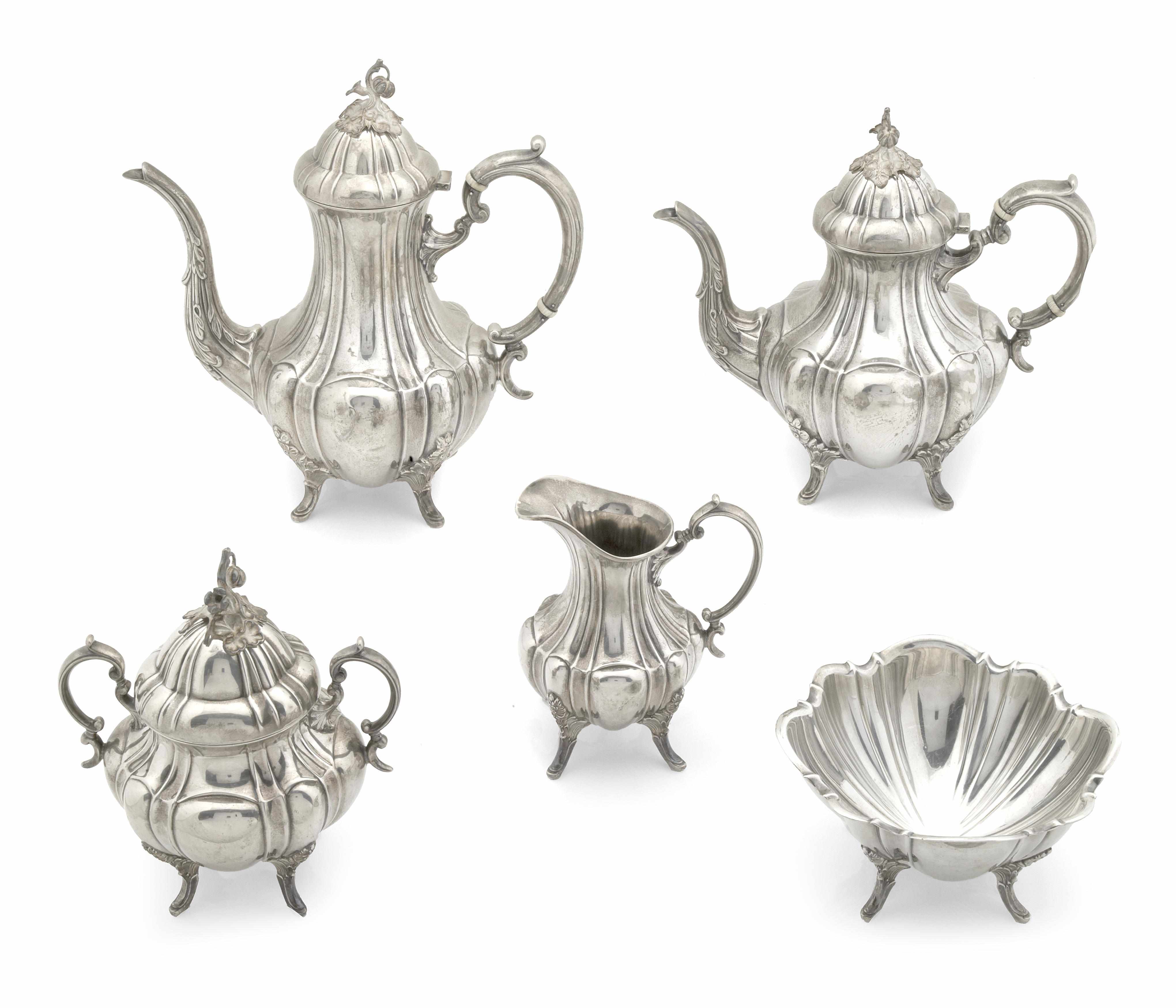 Appraisal: An American sterling silver five-piece tea and coffee service Reed