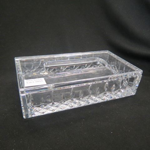 Appraisal: Waterford Lismore Cut Crystal Tissue BoxHolder x signed excellent a