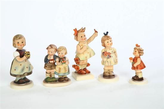 Appraisal: FIVE HUMMEL FIGURES For Mother h From My Garden h