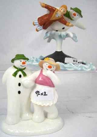 Appraisal: Coalport Snowman figures Walking in the Air and The Bashfull