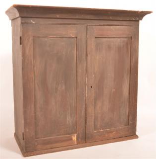 Appraisal: th C Pine Two Door Hanging Cupboard th C Pine