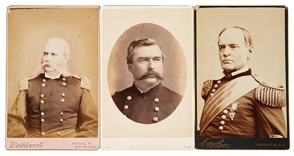 Appraisal: PHOTOGRAPHY WEST POINT albumen print cabinet cards each approx by