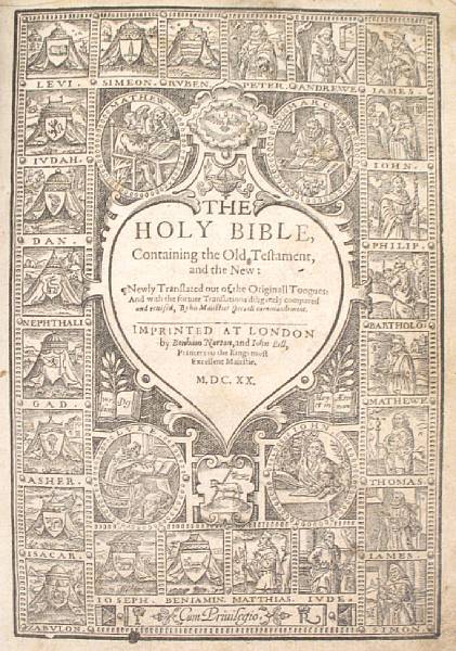 Appraisal: Bible in English The Holy Bible London Norton and Bill