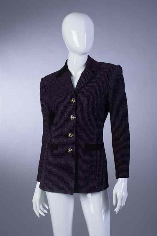 Appraisal: ST JOHN BY MARIE GRAY AMETHYST PURPLE JACKET Size With