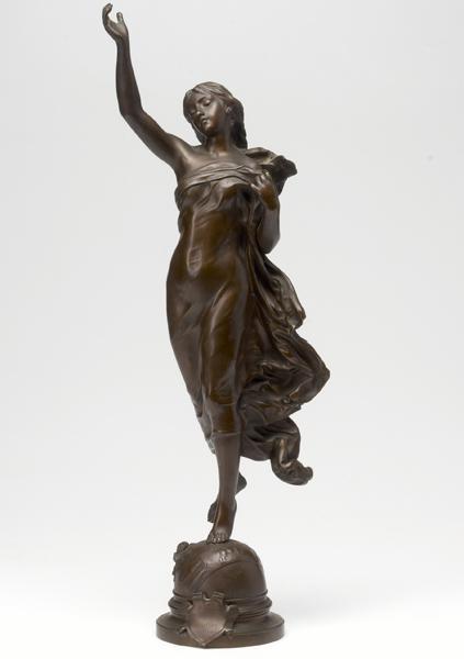 Appraisal: ADRIEN ETIENNE GAUDEZ French - Etoile du Matin bronze statue