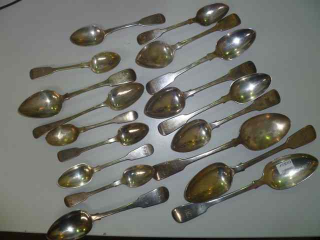 Appraisal: A QUANTITY OF VARIOUS SILVER FLATWARE including table spoons dessert