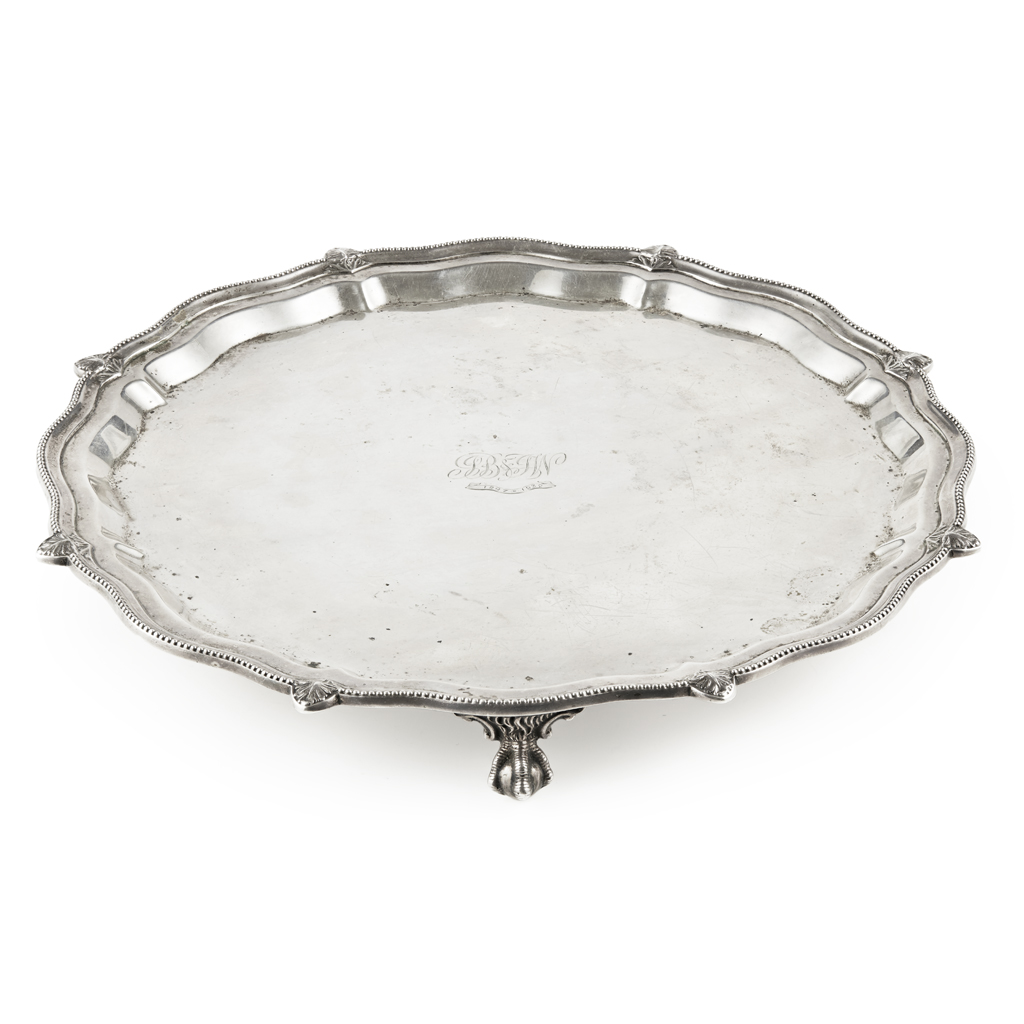 Appraisal: A modern salver SB S Ltd Chester of scalloped rounded