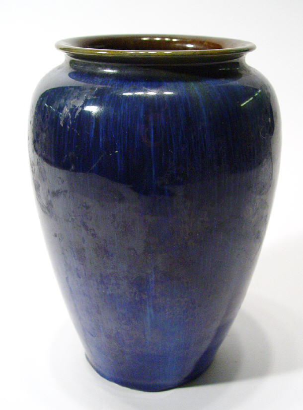 Appraisal: Bourne Denby Dansbyware electric blue glazed vase printed factory mark