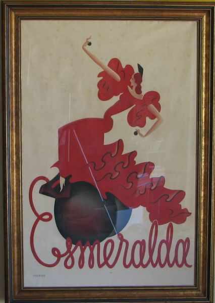 Appraisal: Large Advertisement ''Esmeralda'' by Madrazo '' x '' canvas ''