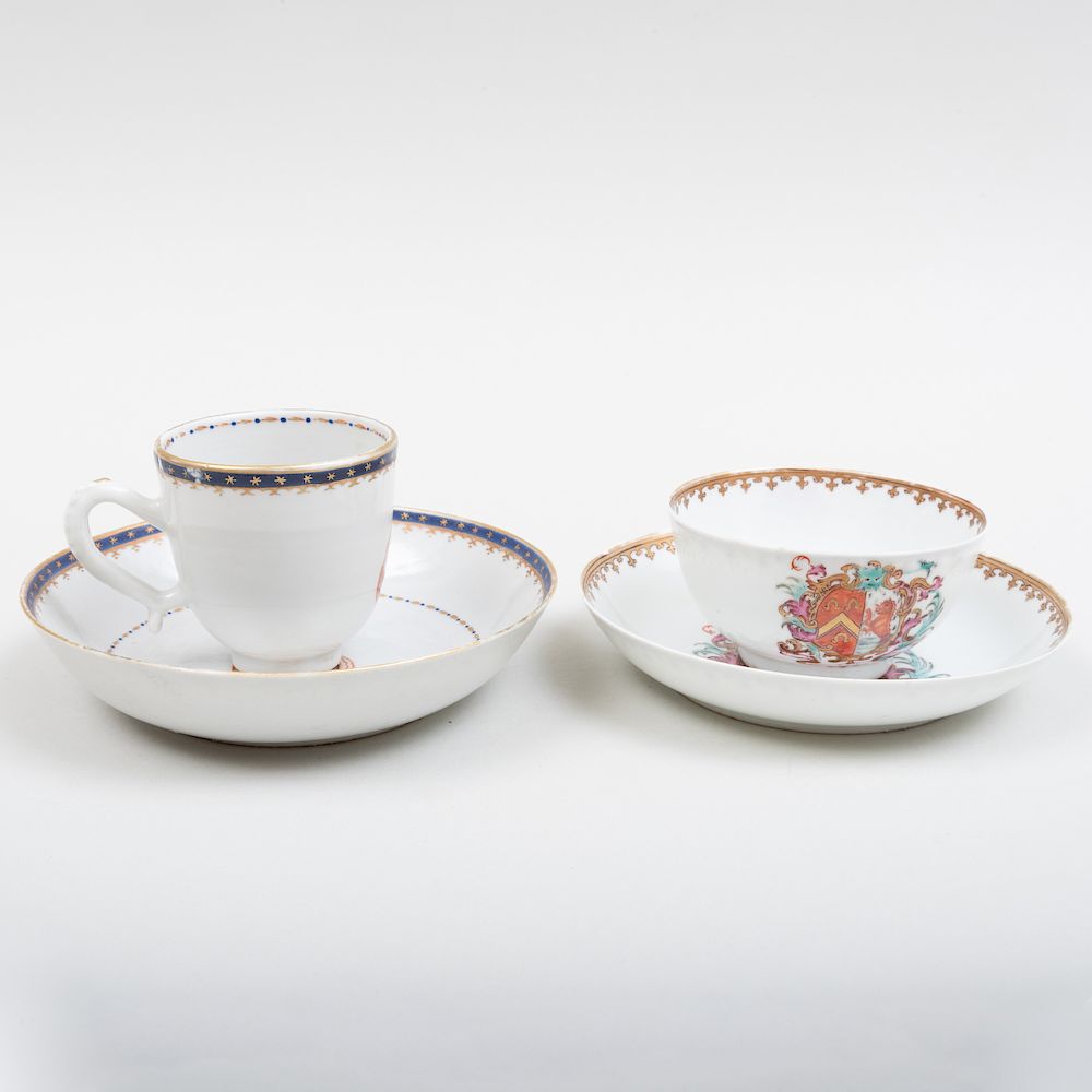 Appraisal: Chinese Export Porcelain Teabowl and Saucer and a Coffee Cup