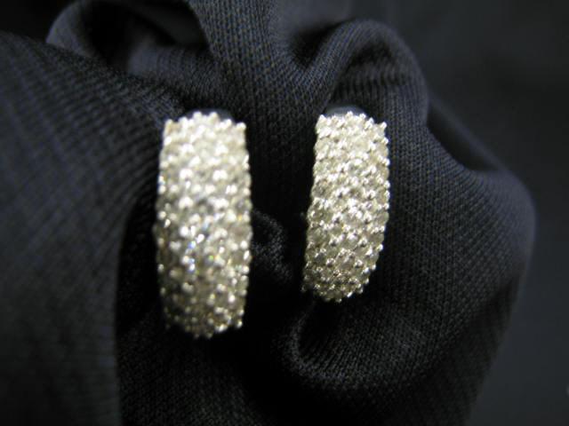 Appraisal: Diamond Earrings carats of round diamonds in k white gold