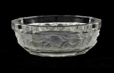 Appraisal: A Heavy Cast Glass Bowl Approx - D x -