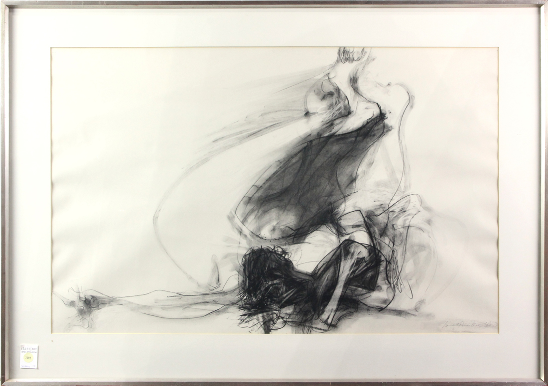 Appraisal: Ernest Rosenthal Austrian-American b Abstract Figure charcoal on paper signed