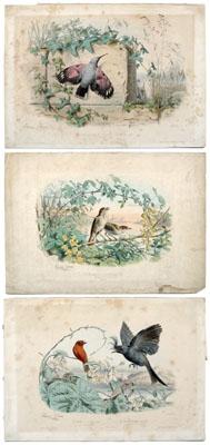 Appraisal: Three Edouard Travies prints French - large folio birds Le