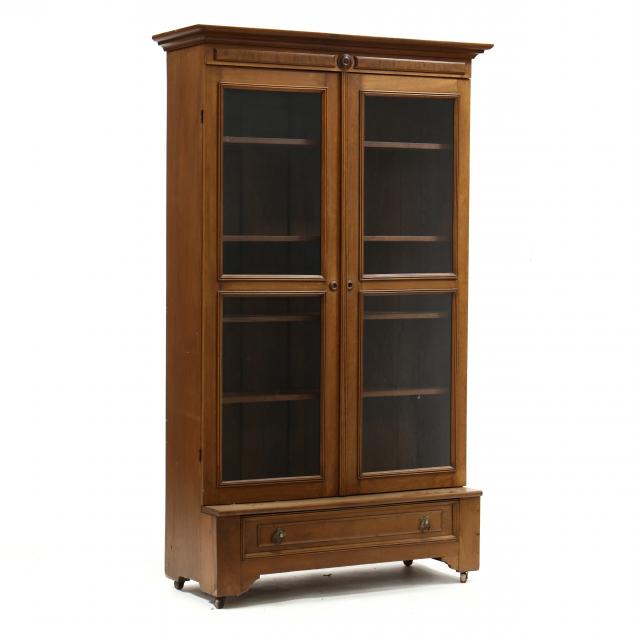 Appraisal: AMERICAN VICTORIAN WALNUT BOOKCASE Late th century one part form