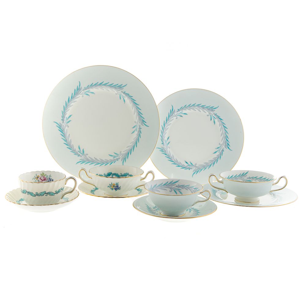 Appraisal: Minton China Blue Malta Partial Dinner Service assembled service approx