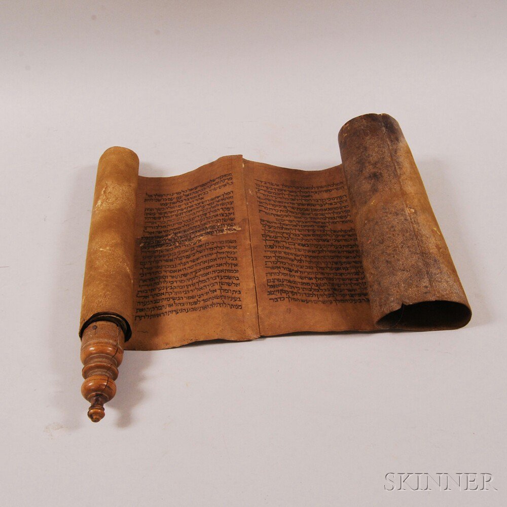 Appraisal: Esther Scroll Megillah late th early th century hand-lettered in