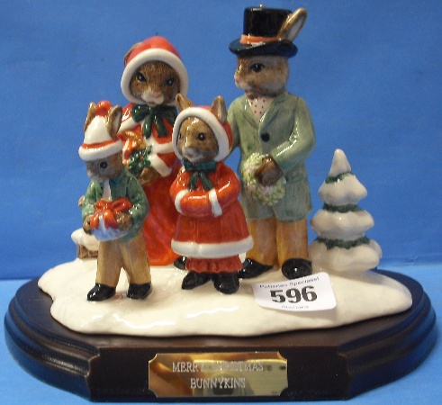 Appraisal: Royal Doulton bunnykins tableau Merry Christmas DB Boxed With Certificate