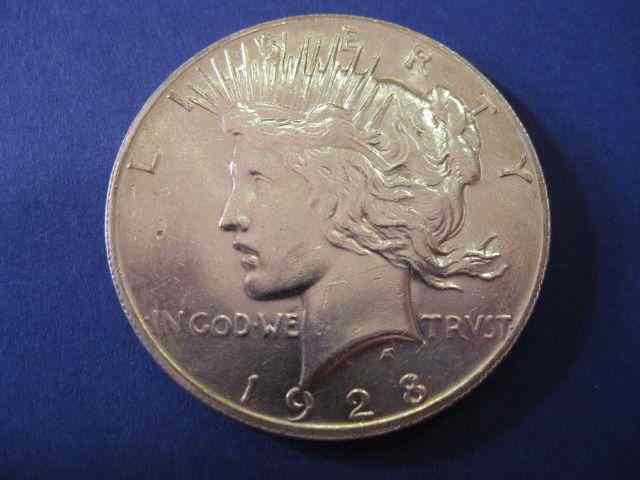 Appraisal: U S Peace Silver Dollar uncirculated key date