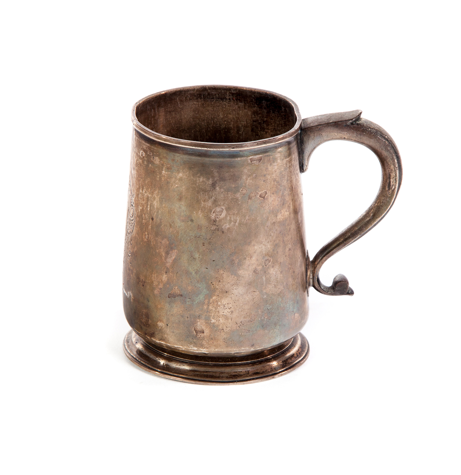 Appraisal: EARLY ENGLISH SILVER TANKARD MUG London ca Plain tapering form