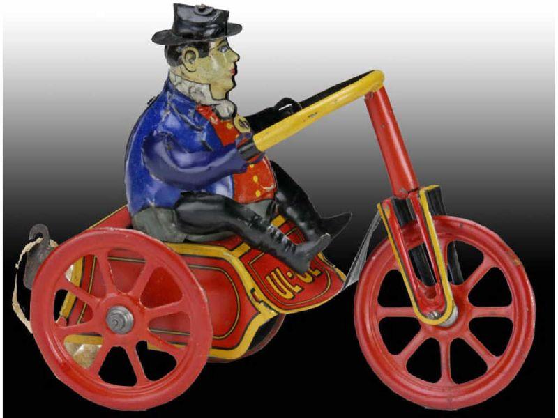 Appraisal: German Tin UL-UL Cycle Toy with Key Description - ''