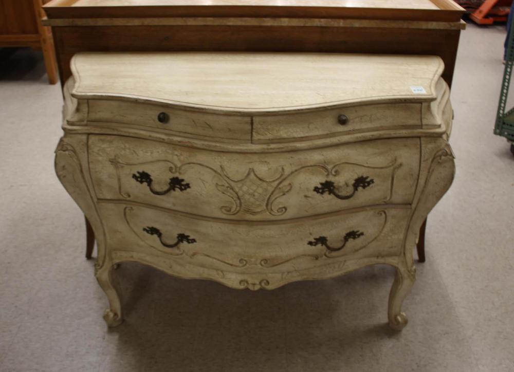 Appraisal: LOUIS XV STYLE BOMBE COMMODE Italian late th century antique