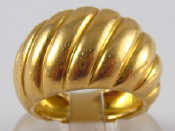 Appraisal: Van Cleef Arpels An carat gold bombe ring signed VCA