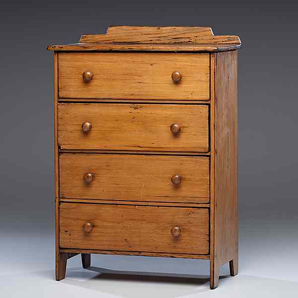 Appraisal: Miniature Chest of Drawers New England th century a miniature