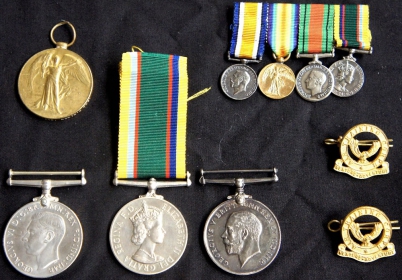 Appraisal: A group of medals awarded to Pte F Bridge North