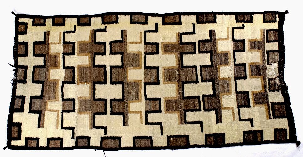 Appraisal: Navajo Old Crystal Eye Dazzler Wool Trade Rug For your