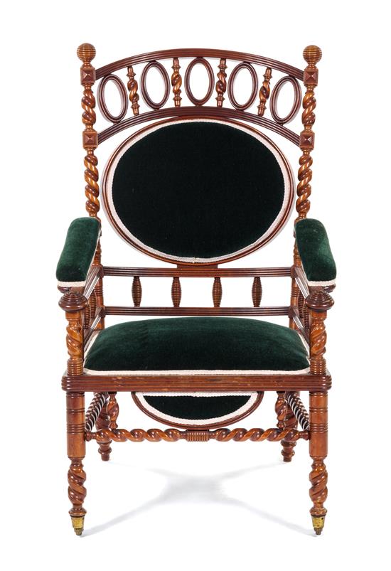 Appraisal: Sale Lot An American Walnut Armchair george hunzinger th century