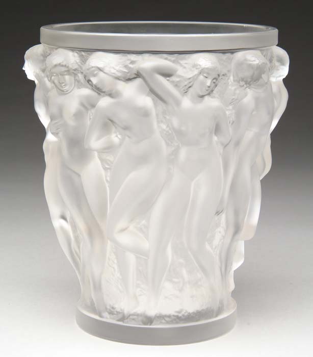 Appraisal: R LALIQUE BACCHANTES VASE Very nice R Lalique Bacchantes vase