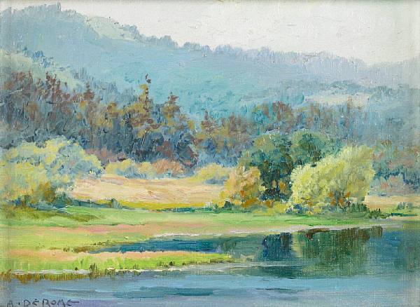 Appraisal: Albert Thomas DeRome American - Searsville Lake and Pink Water