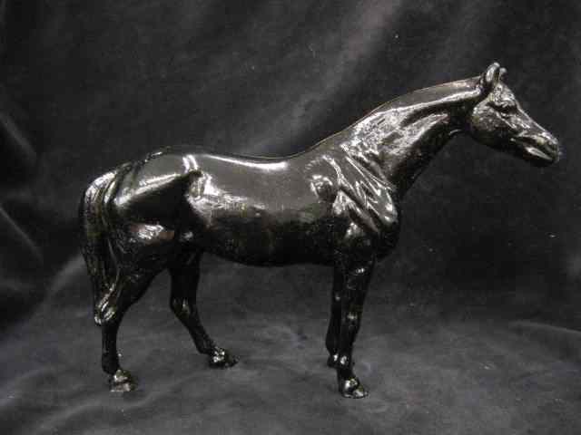 Appraisal: Cast Iron Figurine of a Horse black ''