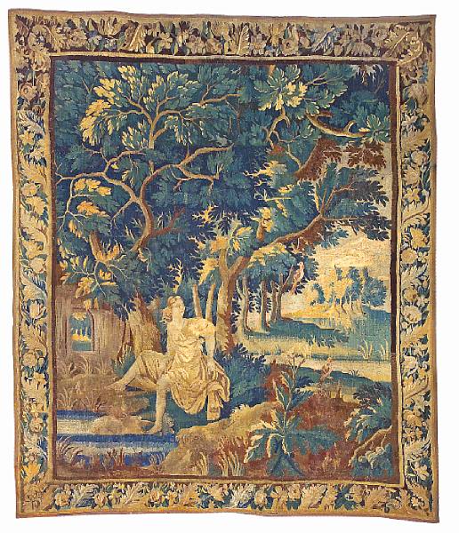 Appraisal: An Aubusson tapestry France mid th century size approximately ft