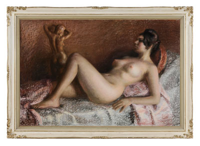 Appraisal: Thomas Charles Leighton Canada California - Reclining Nude signed lower