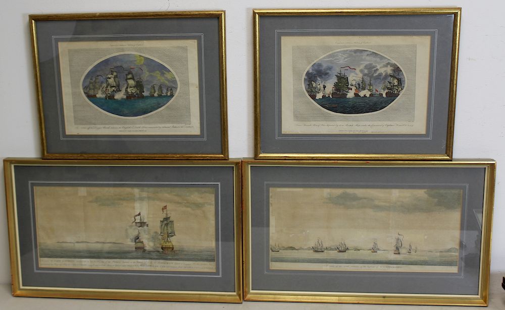 Appraisal: Colored Prints Of Ships From a Long Island storage -