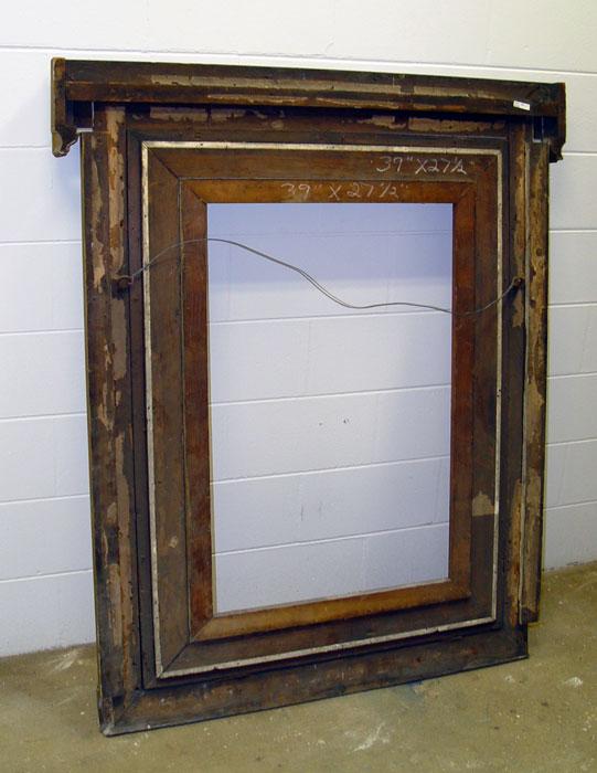 Appraisal: LARGE GILT LEAF RECTANGULAR FRAME '' x '' '' x