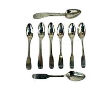 Appraisal: Albany New York Coin Silver Teaspoons Albany New York Coin